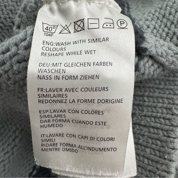 Gant by Michael Bastian Blue Nautical Stripe Shawl Collar Cardigan Sweater Large - Picture 15 of 15